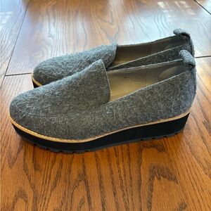 Eileen fisher ells platform loafer gray womens 9 1/2 9.5 shoes